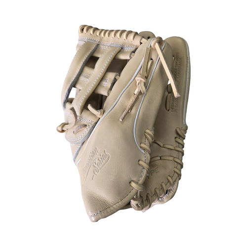 Vist Large View of Product Image Which is Used Marucci ASCENSION SERIES AS97R3 RHT GLOVE BB/SB Glove RH Throw Tan 12 1/2"
