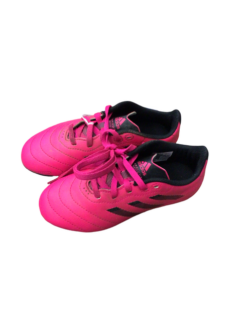 Vist Large View of Product Image Which is Used Adidas Soccer Cleats Pink Youth 13.0