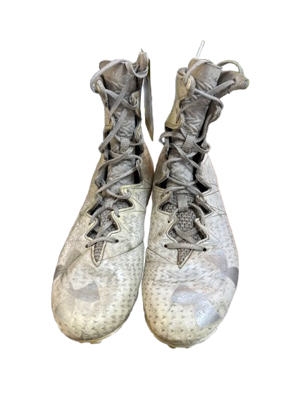 Vist Large View of Product Image Which is Used Under Armour Adult FB Cleats White Senior 11