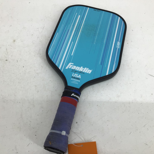 Vist Large View of Product Image Which is Used Franklin SIGNATURE 16MM PADDLE Pickleball Racquet Carolina Blue