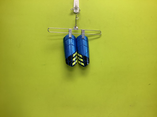 Vist Large View of Product Image Which is Used Adidas Soccer Shin Guards Junior Navy Blue MD