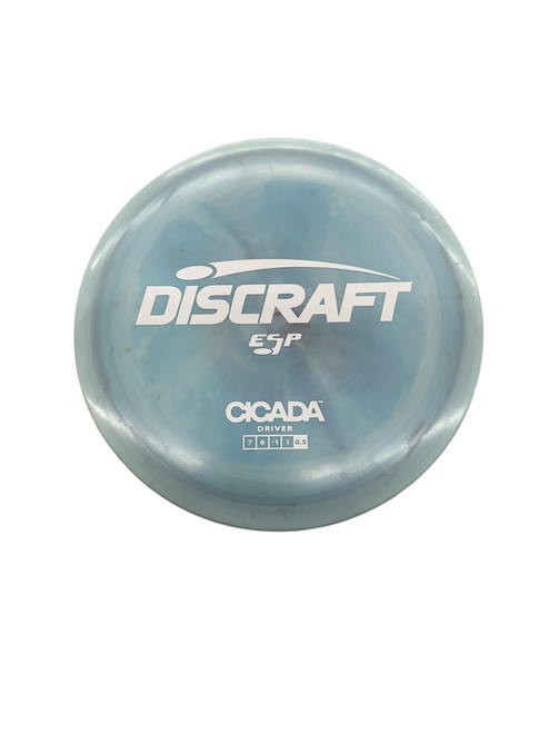 Vist Large View of Product Image Which is Used Discraft CICADA ESP Disc Golf Driver Carolina Blue
