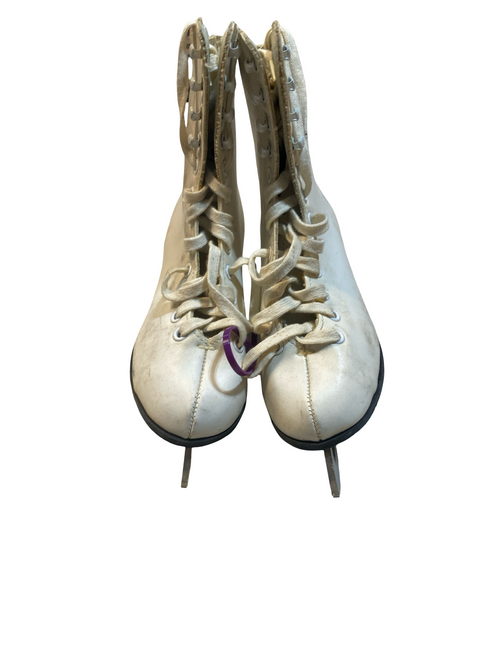 Vist Large View of Product Image Which is Used CCM YTH SKATES Girls Figure Skate White Youth 13.0