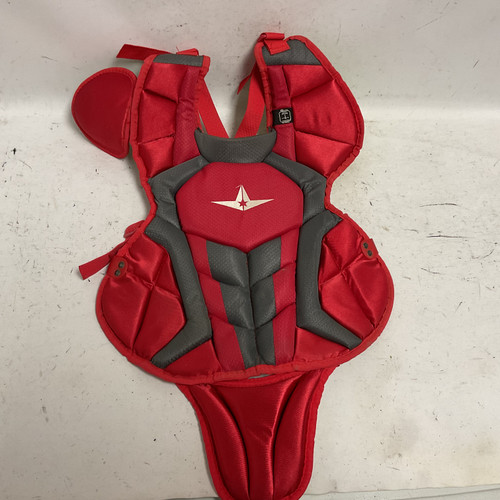 Vist Large View of Product Image Which is Used All-Star CPCC1216S7X Catchers Chest Protector Red Adult