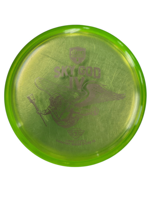 Vist Large View of Product Image Which is Used Discmania SKY GOD IV SIMON LIZOTTE P2 Disc Golf Putter Green 176g