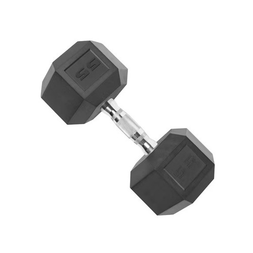 Vist Large View of Product Image Which is New RUBBER DUMBBELL 055LB
