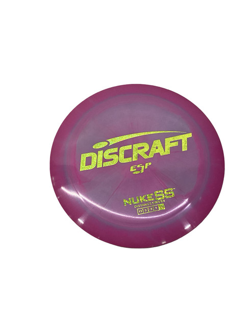 Vist Large View of Product Image Which is Used Discraft NUKE SS Disc Golf Driver Pink