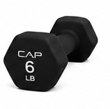 Vist Large View of Product Image Which is New Cap Barbell Neoprene Dumbbell 6 LB Black