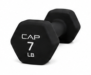 Vist Large View of Product Image Which is New Cap Barbell Neoprene Dumbbell 7 LB Black