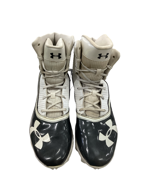 Vist Large View of Product Image Which is Used Under Armour HIGHLIGHT Adult FB Cleats White And Black Senior 12