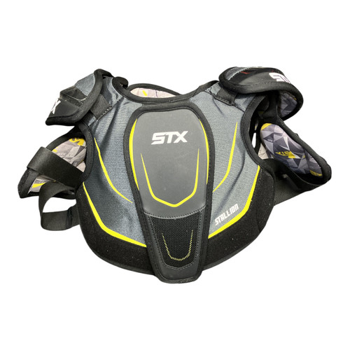 Vist Large View of Product Image Which is Used STX STALLION Lacrosse Arm Pads/Guards Black Junior