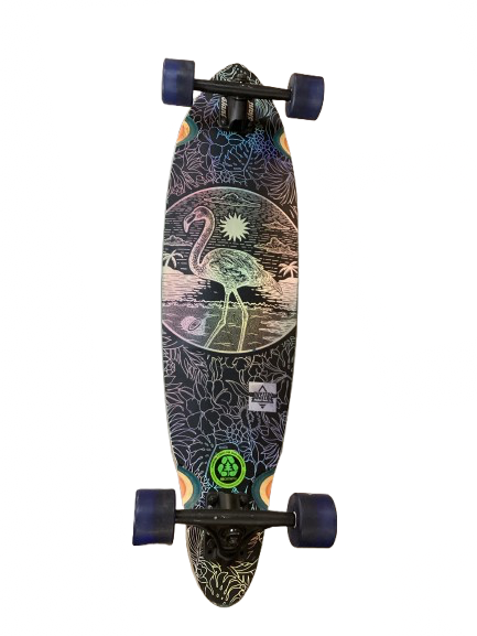 Vist Large View of Product Image Which is Used LONG BORD Complete Skateboard Black Long