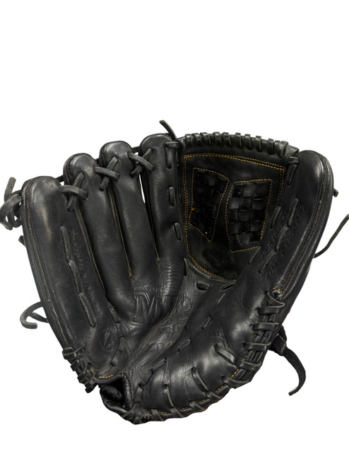 Vist Large View of Product Image Which is Used Mizuno MVP PRIME LH Throw Fastpitch Gloves Black 12 1/2"
