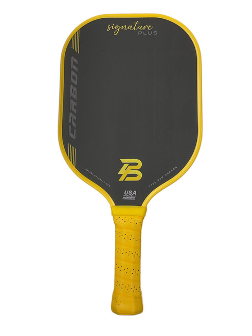 Vist Large View of Product Image Which is Used SIGNATURE PLUS CARBON Pickleball Racquet Yellow