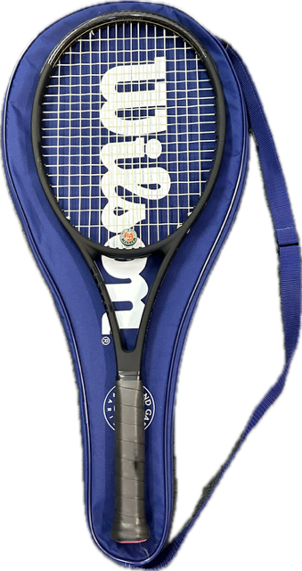 Vist Large View of Product Image Which is Used Wilson PRO STAFF V13 Adult Tennis Racquet Black 4 3/8"