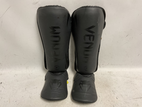 Vist Large View of Product Image Which is Used Venum 2050 Boxing Leg Pads Black