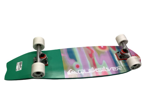 Vist Large View of Product Image Which is Used QUIKSILVER MINI LONGBOARD Complete Skateboard Teal 8"
