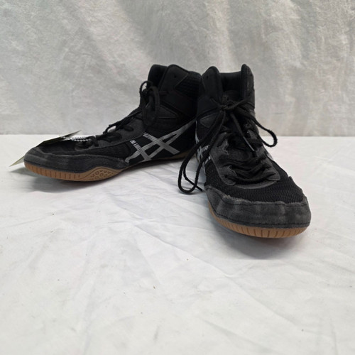 Vist Large View of Product Image Which is Used Asics Wrestling Shoes Black Senior 6.5