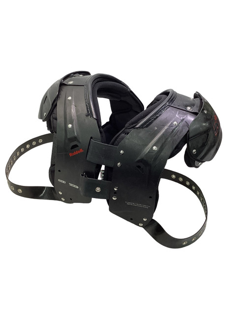 Vist Large View of Product Image Which is Used Riddell POWER FB Shoulder Pads Black LG