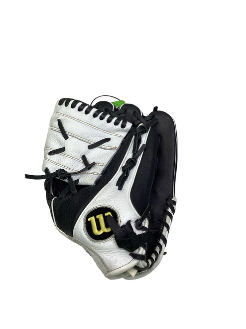 Vist Large View of Product Image Which is Used Wilson A500 SIREN SB BB/SB Glove RH Throw Black And White 12"