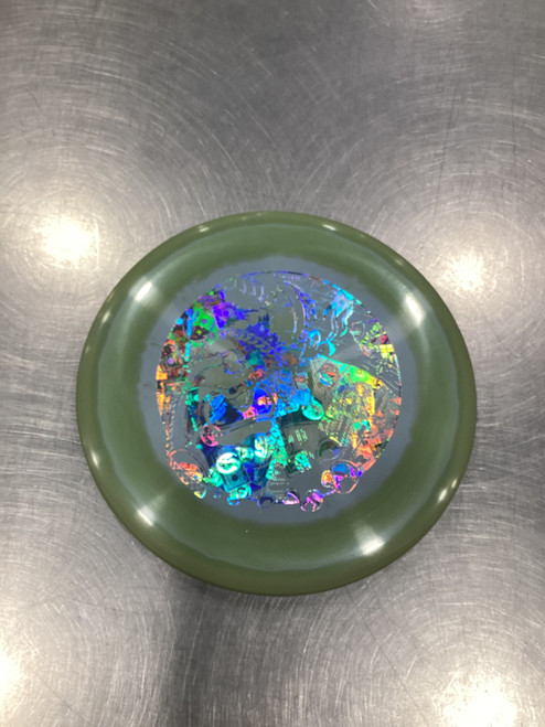 Vist Large View of Product Image Which is Used Discraft BUZZZ Disc Golf Mid Range Green