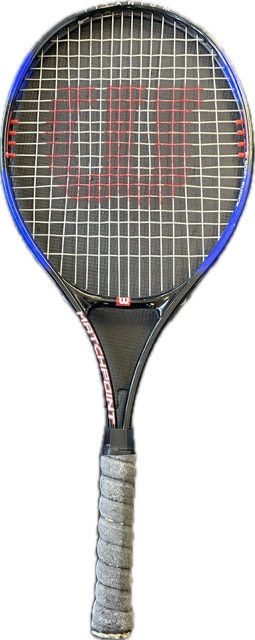 Vist Large View of Product Image Which is Used Wilson MATCHPOINT Adult Tennis Racquet Royal Blue 4 3/8"