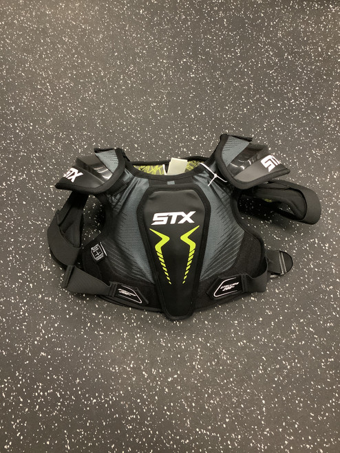 Vist Large View of Product Image Which is Used STX STALLION 200+ Lacrosse Shoulder Pads Black MD