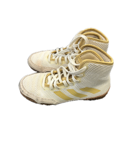 Vist Large View of Product Image Which is Used Adidas Wrestling Shoes White Junior 02.5
