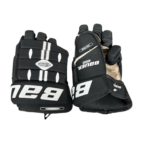 Vist Large View of Product Image Which is Used Bauer 300 Intermediate Hockey Gloves Black 12"