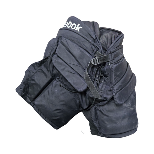 Vist Large View of Product Image Which is Used Reebok 18K JR GOALIE PANTS SZ XL Junior Goalie Pant Black XL