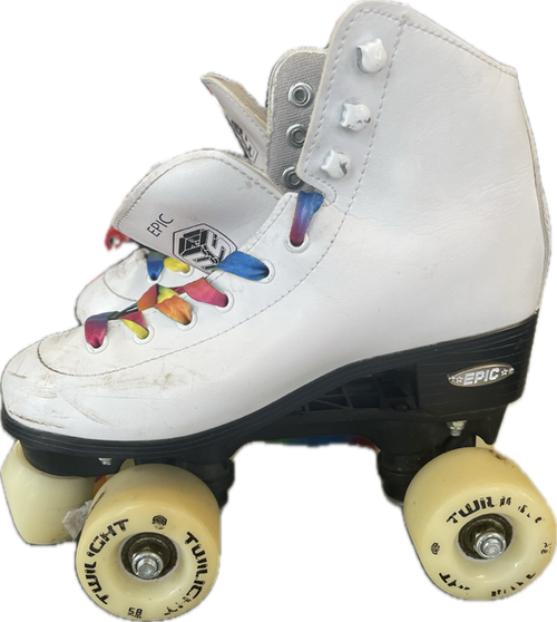 Vist Large View of Product Image Which is Used EPIC SKATES Junior Roller Quad Skates White Junior 03