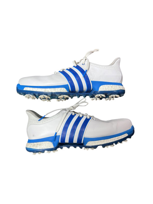 Vist Large View of Product Image Which is Used Adidas Mens Golf Shoes White Senior 9