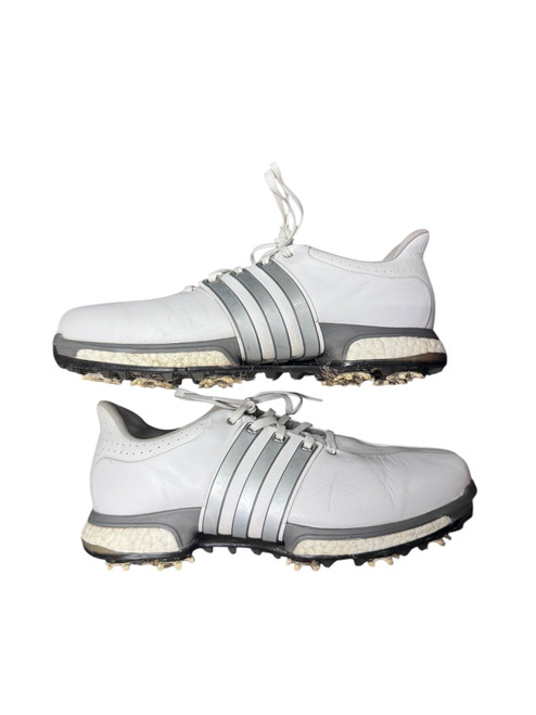 Vist Large View of Product Image Which is Used Adidas Mens Golf Shoes White Senior 9