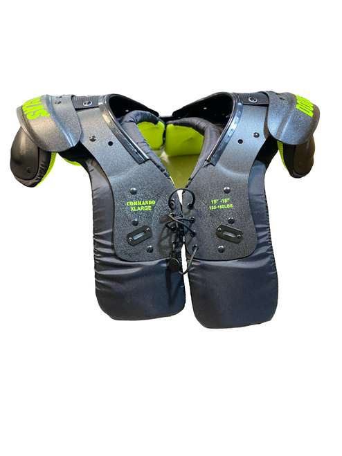 Vist Large View of Product Image Which is Used Douglas COMMANDO FB Shoulder Pads Black XL
