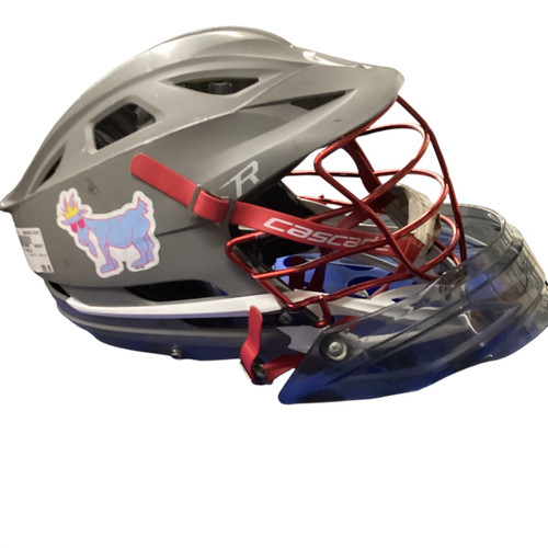 Vist Large View of Product Image Which is Used Cascade R - GOALIE Lacrosse Helmet Grey One Size