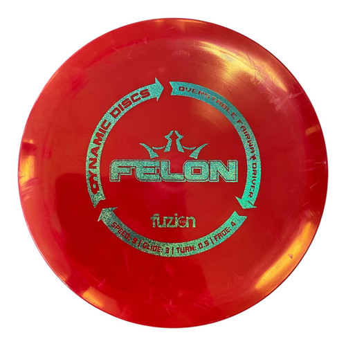 Vist Large View of Product Image Which is Used Dynamic Discs BIOFUZION FELON Disc Golf Driver Red 175g