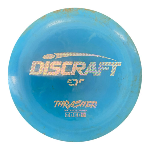 Vist Large View of Product Image Which is Used Discraft ESP THRASHER Disc Golf Driver Royal Blue 171g