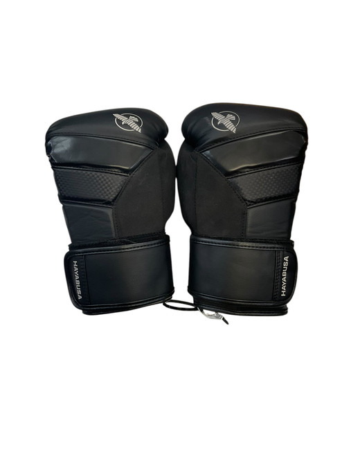 Vist Large View of Product Image Which is Used Hayabusa T3 Boxing Gloves Black Senior