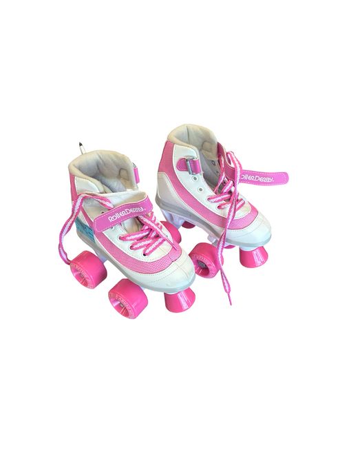 Vist Large View of Product Image Which is Used RollerDerby FIRESTAR Child Roller Quad Skates Pink Youth 12.0