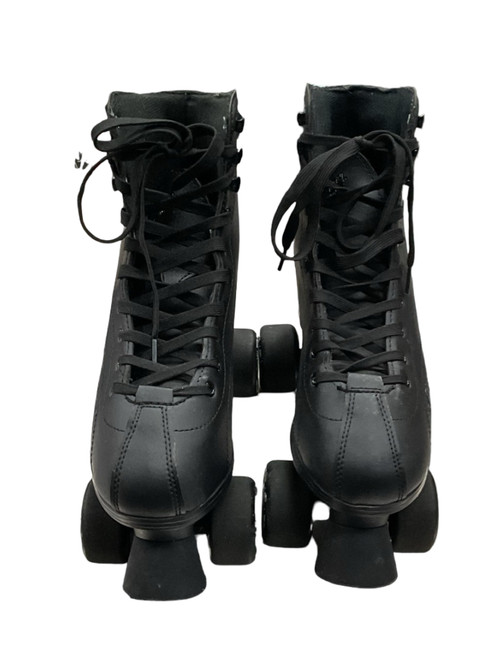 Vist Large View of Product Image Which is Used RollerDerby ROLLER DERBY ELITE REWIND QUADS S 10 Senior Roller Quad Skates Black Senior 10