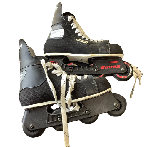 Vist Large View of Product Image Which is Used Bauer RH 200 Senior Rec Fitness Skates Black Senior 9