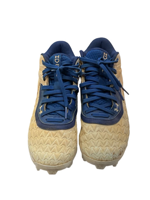 Vist Large View of Product Image Which is Used Under Armour 3027454-400 BB/SB Cleats White Junior 04.5