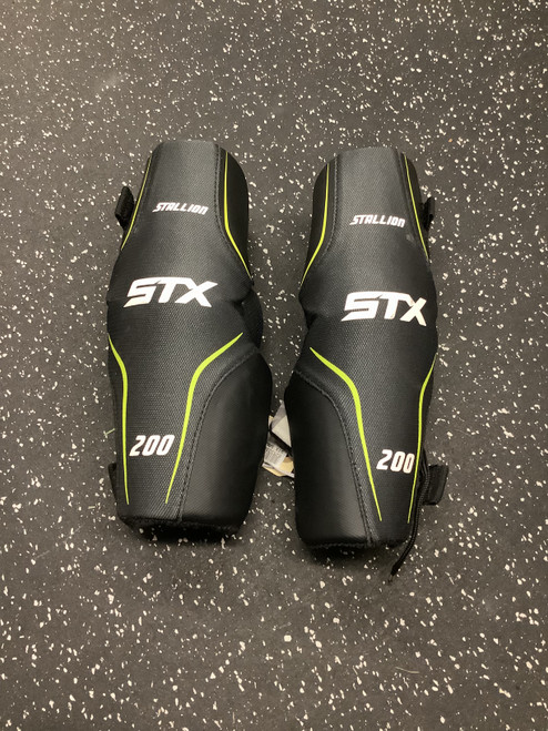 Vist Large View of Product Image Which is Used STX SALION 200 Lacrosse Arm Pads/Guards Black MD