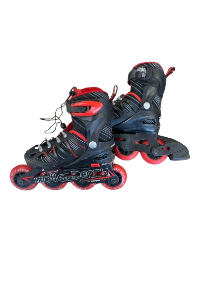 Vist Large View of Product Image Which is Used RollerDerby KIDS ADJ INLINE 12-2 Child Rec Fitness Skates Black Adjustable