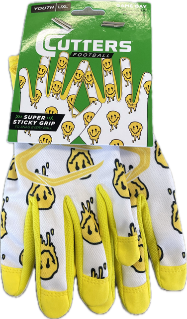 Vist Large View of Product Image Which is Used Cutters WHITE Football Gloves White Junior