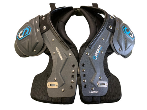 Vist Large View of Product Image Which is Used SPORTS UNLIMITED XCALIBUR FB Shoulder Pads Grey LG