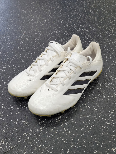 Vist Large View of Product Image Which is Used Adidas Soccer Cleats White Senior 8