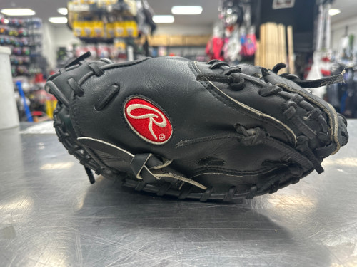 Vist Large View of Product Image Which is Used Rawlings GGCMB GOLD GLOVE SERIES Catchers Mitt RH Throw Black 32 1/2"