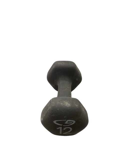 Vist Large View of Product Image Which is Used 12LB NEOPRENE DUMBBELL Hex Dumbbell (Each) Black 12 lb