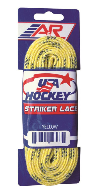 Vist Large View of Product Image Which is New USA HOCKEY LACES YELLOW NON WAXED 108" 11845-AARUSY108